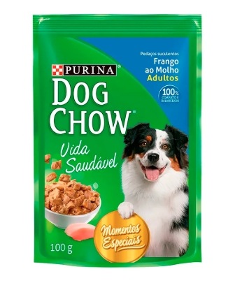 RACAO DOG CHOW FRANGO AO MOLHO SHT 100GR