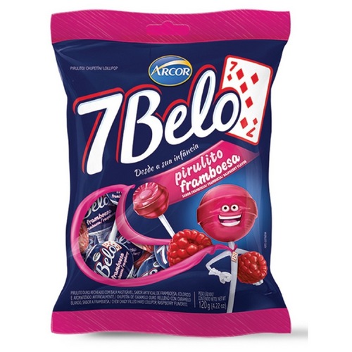 PIRULITO ARCOR 7 BELO FRAMBOESA 120g