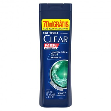 SHAMPOO CLEAR MEN 2X1 L DIA L400 P330ML