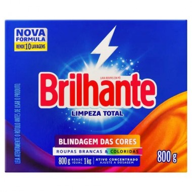 DETERGENTE PO BRILHANTE LIMP TOT CX 800G