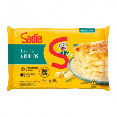 LASANHA SADIA QUATRO QUEIJOS 600GR