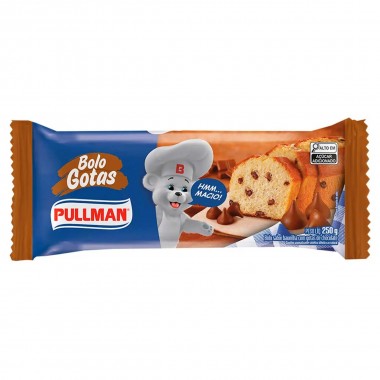 BOLO PULLMAN GOTAS CHOCOLATE 250GR