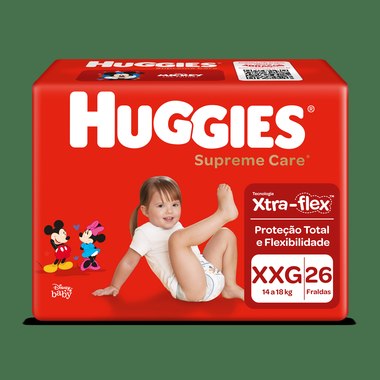 FRALDA HUGGIES SUPREME CARE MEGA XXG 26U