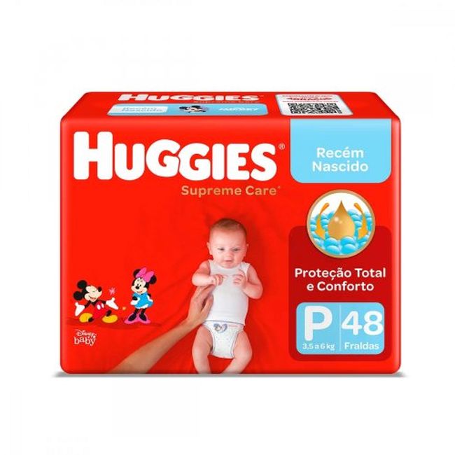 FRALDA HUGGIES SUPREME CAR MEGA P 48UN