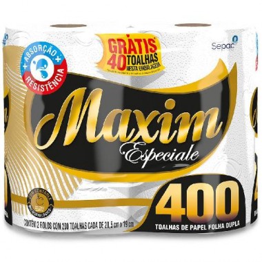 TOALHA PAPEL MAXIM ESPECIALE 2UN