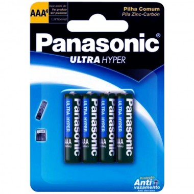 PILHA PANASONIC PALITO AAA 4UN