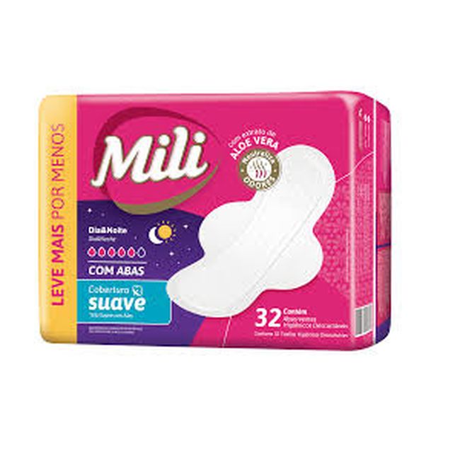 ABSORV MILI DIA NOITE SUAVE C ABAS 32UN