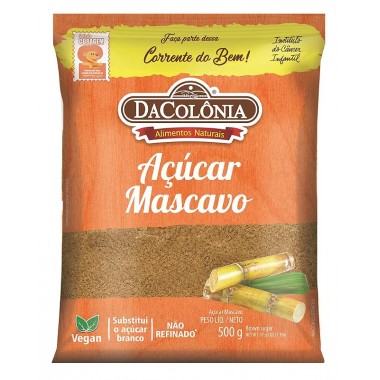ACUCAR DACOLONIA MASCAVO 500GR