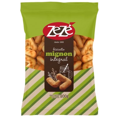 BISCOITO ZEZE MIGNON INTEGRAL 200GR