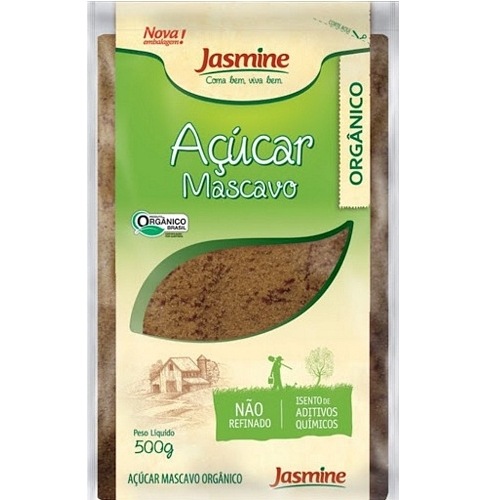 ACUCAR JASMINE MASCAVO ORGANICO 500GR