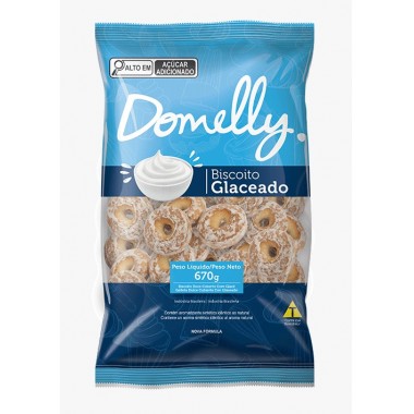 BISCOITO DOMELLY GLACEADOS BRANCO 670GR