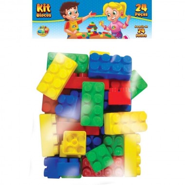 BRINQ KIT BLOCOS 24 PECAS