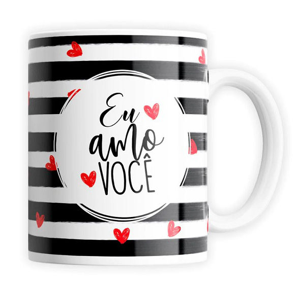CANECA PORCELANA EU AMO VOCE 300ML