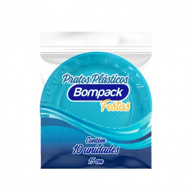 PRATO BOMPACK PREMIUM AZUL 15CM C10