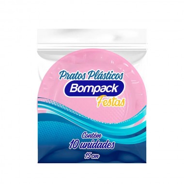 PRATO BOMPACK PREMIUM ROSA 15CM C10