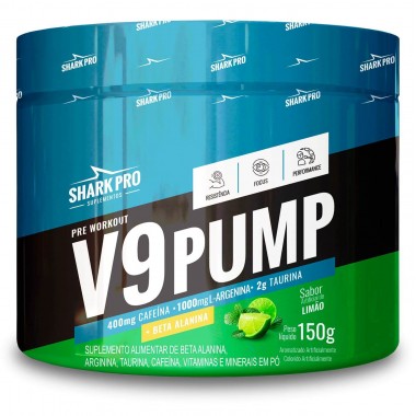 PRE TREINO SHARK PRO V9 PUMP LIMAO 150G